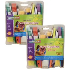 Creativity Street&reg; Starter Brush Assortment, 2 Packs of 25