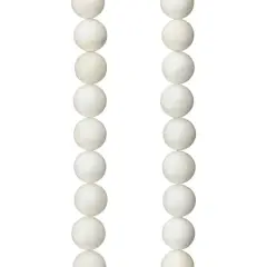 White Shell Round Beads, 8mm by Bead Landing&trade;