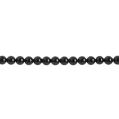 John Bead Earth's Jewels Natural Stone Round Beads, 6mm Black Onyx