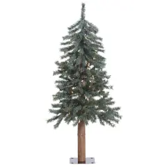 3ft. Pre-Lit Natural Bark Alpine Artificial Christmas Tree, Warm White Dura-Lit&reg; LED Lights