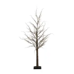 5ft. Pre-Lit Artificial Christmas Twig Tree, Warm White LED Lights