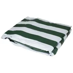 81" Green & White Stripes Reversible Lounge Chair Cover