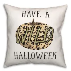 Wild Halloween Throw Pillow