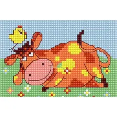 Luca-s Red Cow Counted Cross Stitch Kit