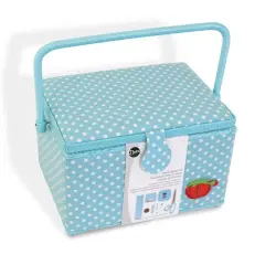 Dritz&reg; Aqua Dots Large Sewing Basket Kit