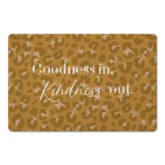 Goodness In Kindness Out Leopard Floor Mat Gold Yellow