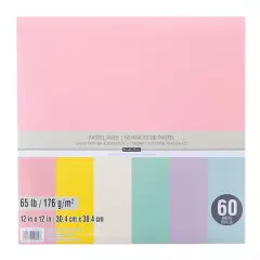 Pastel Hues 12" x 12" Linen Texture Cardstock by Recollections&trade;, 60 Sheets