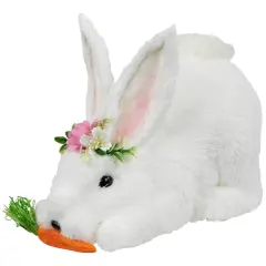 9.25" Easter Rabbit with Carrot Figurine