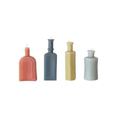 Hello Honey&reg; Multicolor Unscented Bottle-Shaped Candle Set