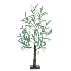 2ft. Pre-Lit Artificial Olive Tree with Warm White LED Lights