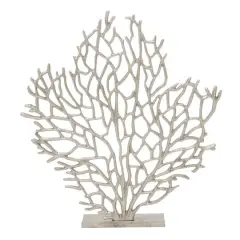 21" Silver Aluminum Coastal Nature Sculpture