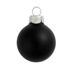Whitehurst 6ct. 4" Matte Glass Ball Ornaments Black Matte