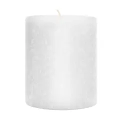 Root Candles Timberline&trade; 4" x 4" Unscented Pillar Candle White