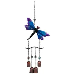 24" Purple & Bronze Dragonfly Outdoor Garden Windchime