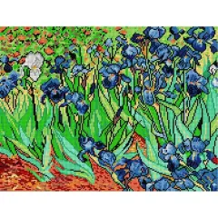 Orchidea Gobelin Canvas For Halfstitch Without Yarn After Vincent Van Gogh - Irises