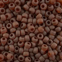 John Bead 8/0 Miyuki Glass Seed Beads, 12g Dark Topaz Transparent Matte