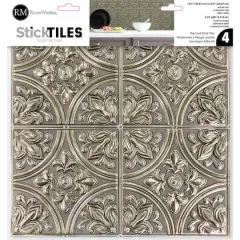 Gold Tin Peel & Stick Tile Backsplash StickTiles&reg;