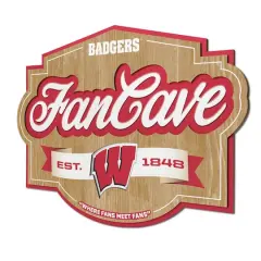 NCAA Fan Cave Sign Wisconsin Badgers