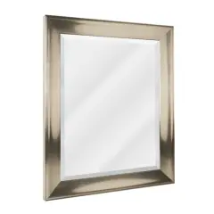Head West Brushed Nickel Framed Beveled Accent Vanity Mirror