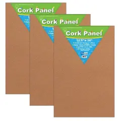 Flipside Products 12.5" x 26" Cork Panels, 3ct.