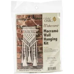 Solid Oak Make-ram&eacute;&trade; Tassel and Twists Mini Macram&eacute; Wall Hanging Kit