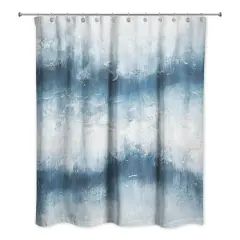 Painterly Abstract Waves Shower Curtain