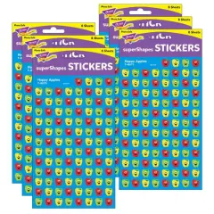 Trend Enterprises&reg; superShapes Happy Apples Stickers, 6 Packs of 800ct.