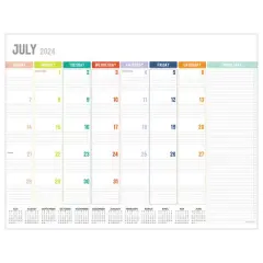 TF Publishing 2024-2025 Large Rainbow Blocks Desk Pad Calendar