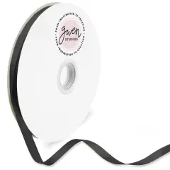 Gwen Studios Solid Grosgrain Ribbon Black