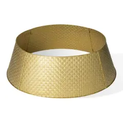 Glitzhome&reg; 3ft. Gold Weave Metal Tree Collar