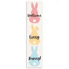 47" Welcome Every Bunny Porch Leaner