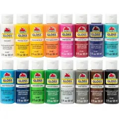 Apple Barrel&reg; Gloss Acrylic Craft Paint 16 Color Set