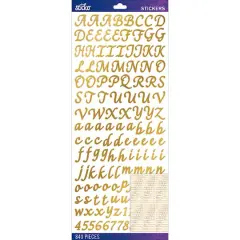 Sticko&reg; Gold Foil Script Alphabet Stickers