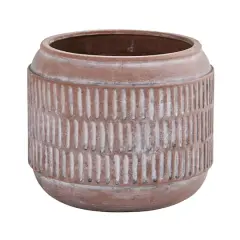 6" Boho Chic Ceramic Embossed Planter