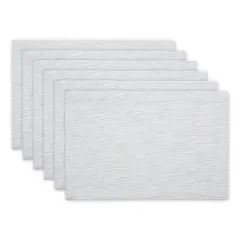 DII&reg; Tonal Recycled Cotton Slubby Rib Placemats, 6ct. Light Gray/Off White