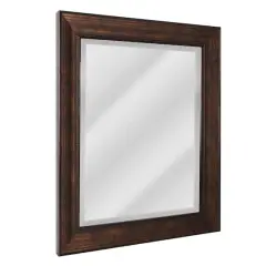 Head West&reg; 34.5" Deep Bronze Beaded Rectangular Framed Beveled Accent Wall Mirror