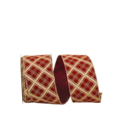 JAM Paper 2.5" x 10yd. Velvet Wired Lattice Glitter Ribbon