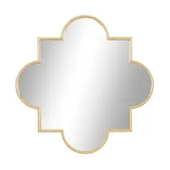 Gold Metal Contemporary Mirror, 34" x 1" x 34"