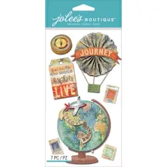 Jolee's Boutique&reg; Le Grande Map Medallions Dimensional Stickers