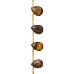 Brown Tiger Eye Teardrop Beads by Bead Landing&trade;, 14mm