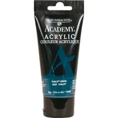 Grumbacher&reg; Academy&reg; Acrylic, 2.5oz. C205P Thalo Green