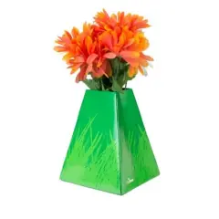 JAM Paper Pop-Up Vase Boxes, 3ct. Green Grass