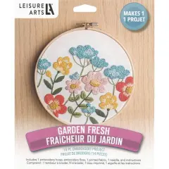 Leisure Arts&reg; 6" Garden Fresh Embroidery Kit