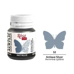 Rosa Talent Metallic Deco Acrylic Paint, 20mL 52 Antique Silver