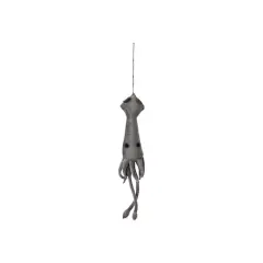 Hello Honey&reg; 11" Gray Handmade Cotton Velvet Squid Ornament