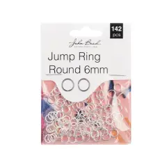 John Bead Must Have Findings 6mm Round Jump Ring, 142ct. Silver