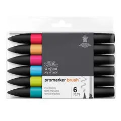 Winsor & Newton&reg; 6 Mid Promarker Brush&trade; Set