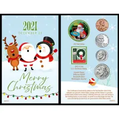 Santa Year To Remember 2021 Coin Christmas Card