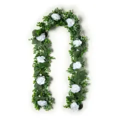 6ft. White Rose Foliage Garland by Ashland&reg;