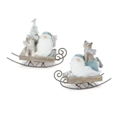 Gnome on Sled Figurine Set